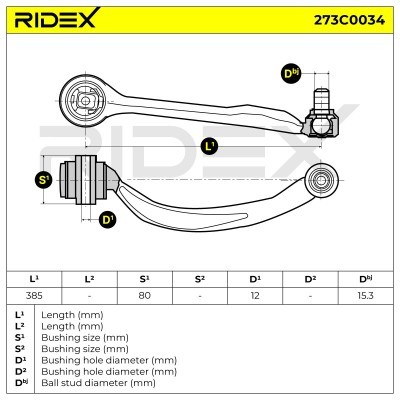 Querlenker RIDEX 273C0034 273C0034 - foto 6