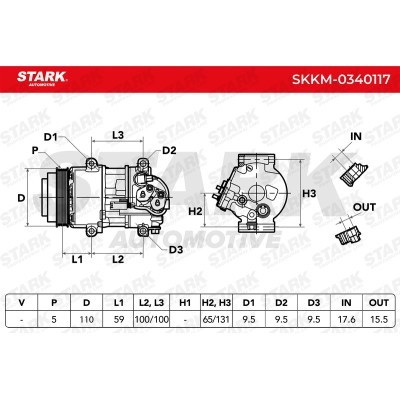 Kompressor, Klimaanlage SKKM-0340117 - foto 6