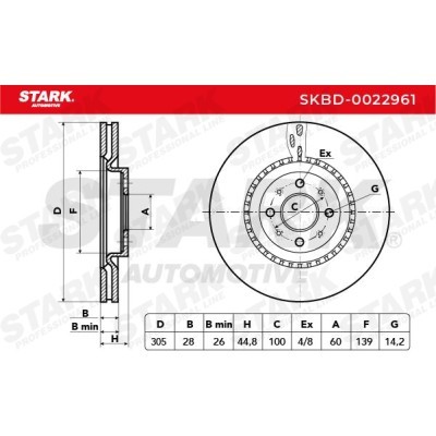 Bremsscheibe Stark SKBD-0022961 SKBD-0022961 - foto 3