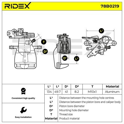 Bremssattel RIDEX 78B0219 78B0219 - foto 4