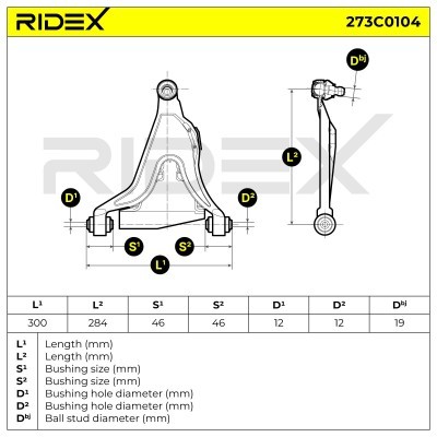 Querlenker RIDEX 273C0104 273C0104 - foto 7