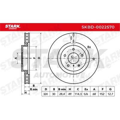 Bremsscheibe Stark SKBD-0022570 SKBD-0022570 - foto 3