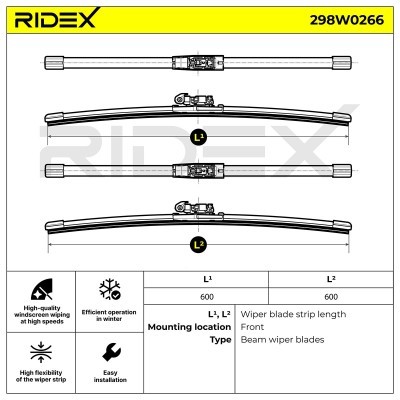 Wischblatt RIDEX 298W0266 298W0266 - foto 6