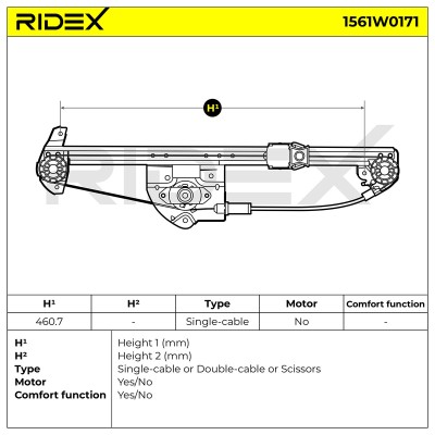 Fensterheber RIDEX 1561W0171 1561W0171 - foto 6