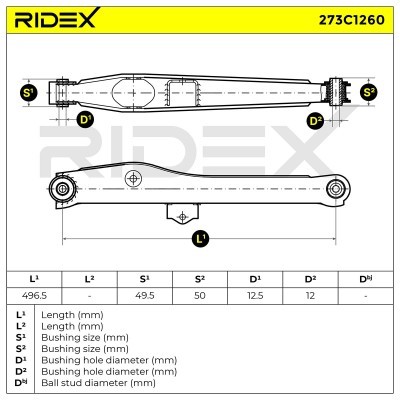 Querlenker RIDEX 273C1260 273C1260 - foto 7