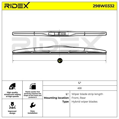 Wischblatt RIDEX 298W0332 298W0332 - foto 7