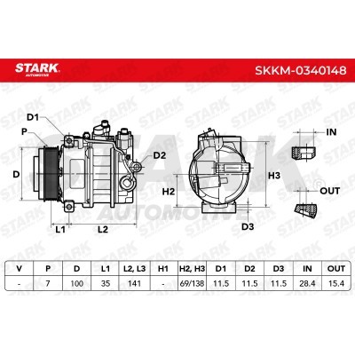Kompressor, Klimaanlage SKKM-0340148 - foto 8