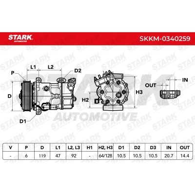 Kompressor, Klimaanlage SKKM-0340259 - foto 7