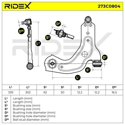 Querlenker RIDEX 273C0804 273C0804 - foto 6