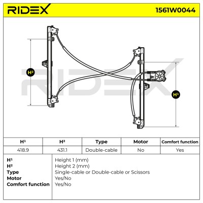Fensterheber RIDEX 1561W0044 1561W0044 - foto 14