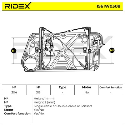 Fensterheber RIDEX 1561W0308 1561W0308 - foto 7