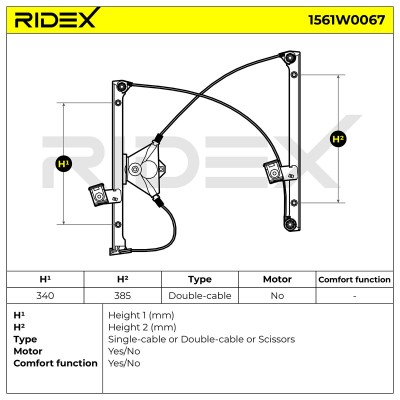 Fensterheber RIDEX 1561W0067 1561W0067 - foto 6