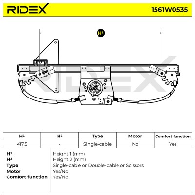 Fensterheber RIDEX 1561W0535 1561W0535 - foto 5