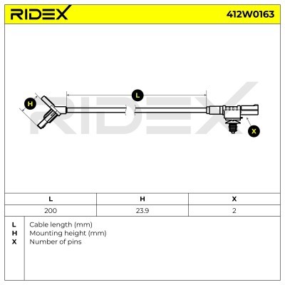 ABS Sensor RIDEX 412W0163 412W0163 - foto 4
