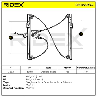 Fensterheber RIDEX 1561W0374 1561W0374 - foto 6
