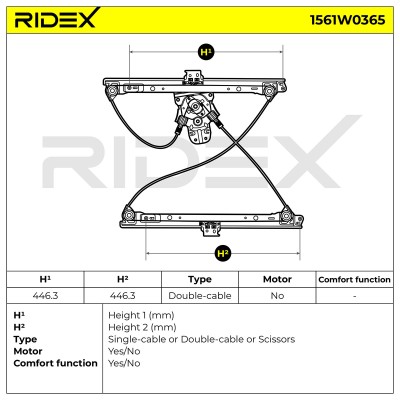 Fensterheber RIDEX 1561W0365 1561W0365 - foto 5