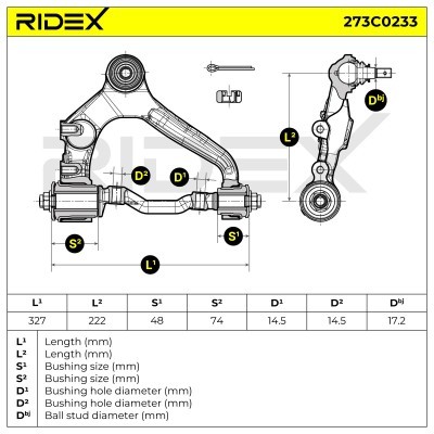 Querlenker RIDEX 273C0233 273C0233 - foto 8