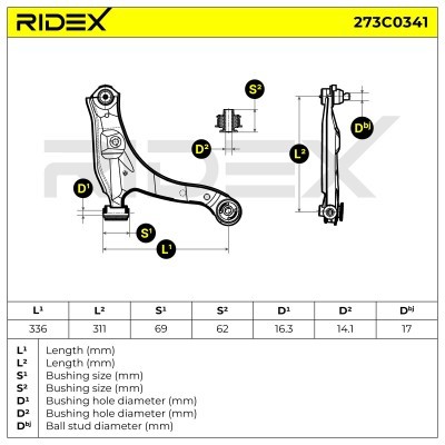 Querlenker RIDEX 273C0341 273C0341 - foto 11