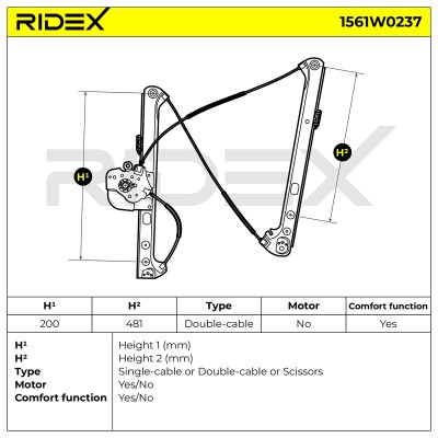Fensterheber RIDEX 1561W0237 1561W0237 - foto 7