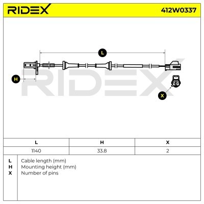ABS Sensor RIDEX 412W0337 412W0337 - foto 6