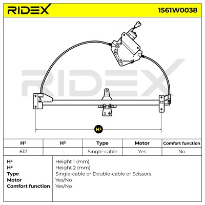 Fensterheber RIDEX 1561W0038 1561W0038 - foto 6
