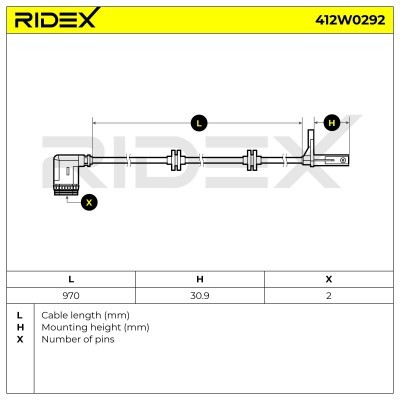 ABS Sensor RIDEX 412W0292 412W0292 - foto 6