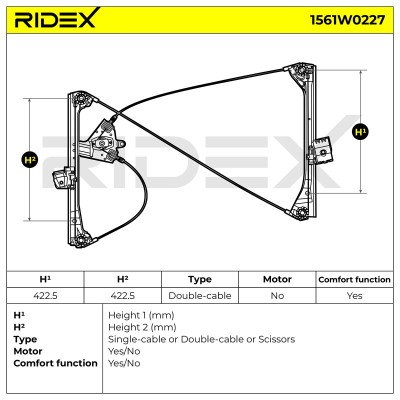 Fensterheber RIDEX 1561W0227 1561W0227 - foto 10