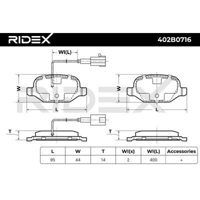 Bremsbeläge Satz RIDEX 402B0716 402B0716 - foto 4