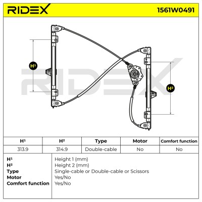 Fensterheber RIDEX 1561W0491 1561W0491 - foto 5
