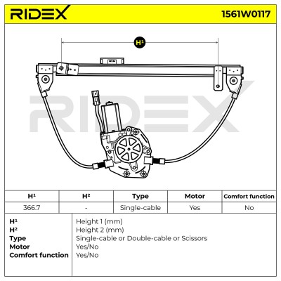 Fensterheber RIDEX 1561W0117 1561W0117 - foto 5