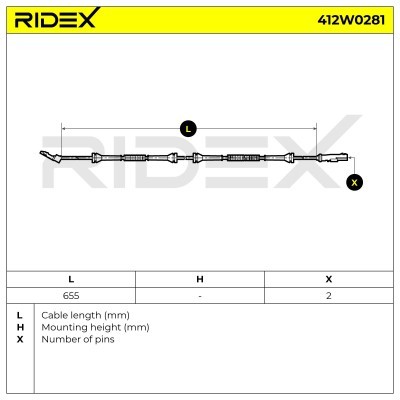 ABS Sensor RIDEX 412W0281 412W0281 - foto 5