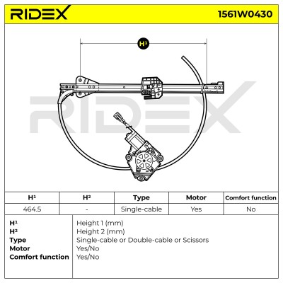 Fensterheber RIDEX 1561W0430 1561W0430 - foto 6