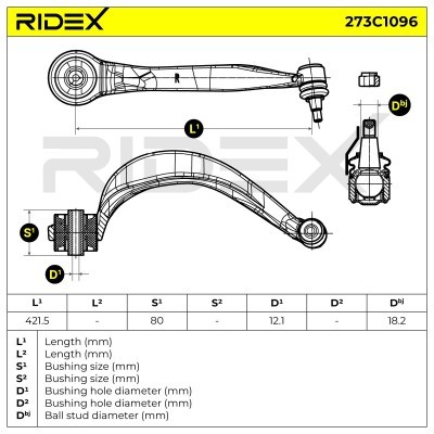 Querlenker RIDEX 273C1096 273C1096 - foto 5