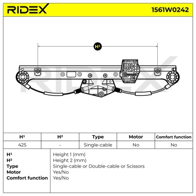 Fensterheber RIDEX 1561W0242 1561W0242 - foto 7