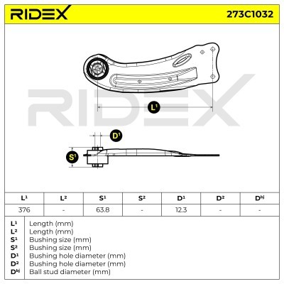 Querlenker RIDEX 273C1032 273C1032 - foto 6