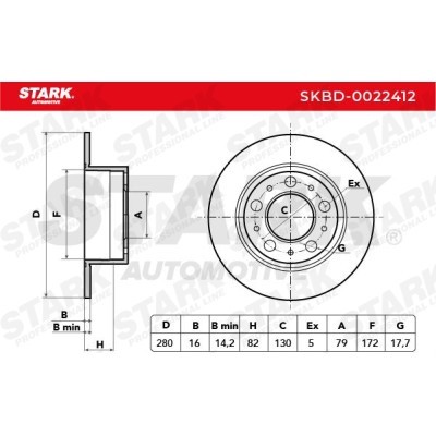 Bremsscheibe Stark SKBD-0022412 SKBD-0022412 - foto 3