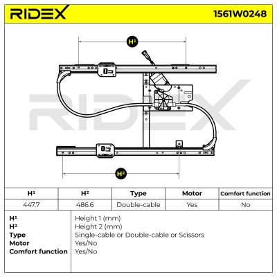 Fensterheber RIDEX 1561W0248 1561W0248 - foto 6