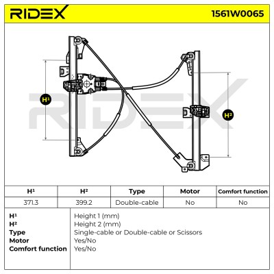 Fensterheber RIDEX 1561W0065 1561W0065 - foto 6
