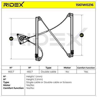 Fensterheber RIDEX 1561W0216 1561W0216 - foto 6
