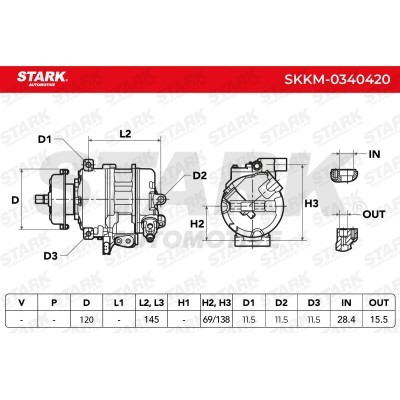Kompressor, Klimaanlage SKKM-0340420 - foto 7