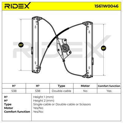 Fensterheber RIDEX 1561W0046 1561W0046 - foto 7