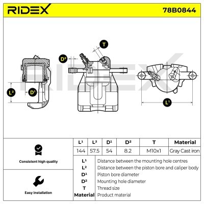Bremssattel RIDEX 78B0844 78B0844 - foto 6