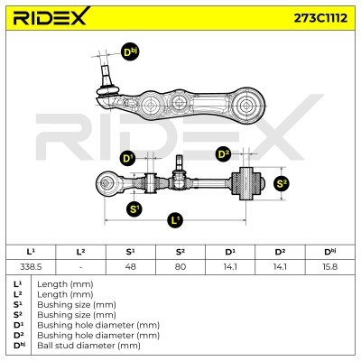 Querlenker RIDEX 273C1112 273C1112 - foto 5