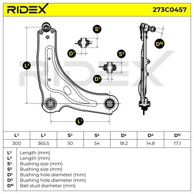 Querlenker RIDEX 273C0457 273C0457 - foto 4
