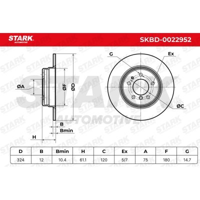 Bremsscheibe Stark SKBD-0022952 SKBD-0022952 - foto 8