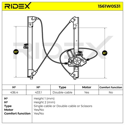 Fensterheber RIDEX 1561W0531 1561W0531 - foto 5