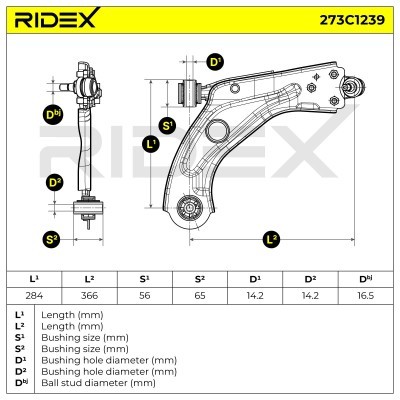 Querlenker RIDEX 273C1239 273C1239 - foto 7