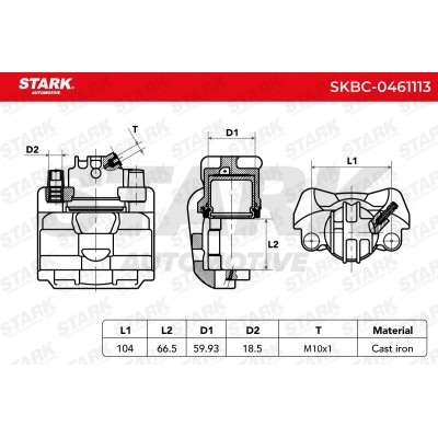 Bremssattel Stark SKBC-0461113 SKBC-0461113 - foto 6