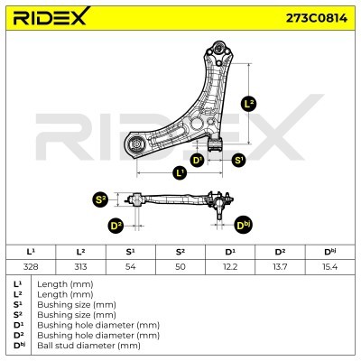 Querlenker RIDEX 273C0814 273C0814 - foto 5