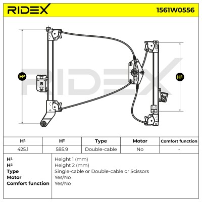 Fensterheber RIDEX 1561W0556 1561W0556 - foto 6